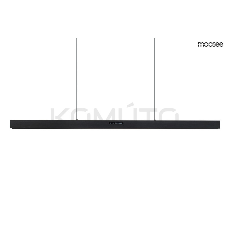 Lampa wisząca pozioma Liner czarna nad wyspę nad stół