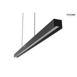 Lampa wisząca pozioma Liner czarna nad wyspę nad stół