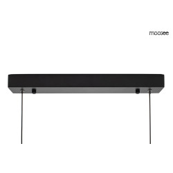 Lampa wisząca pozioma Liner czarna nad wyspę nad stół