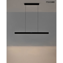 Lampa wisząca pozioma Liner czarna nad wyspę nad stół