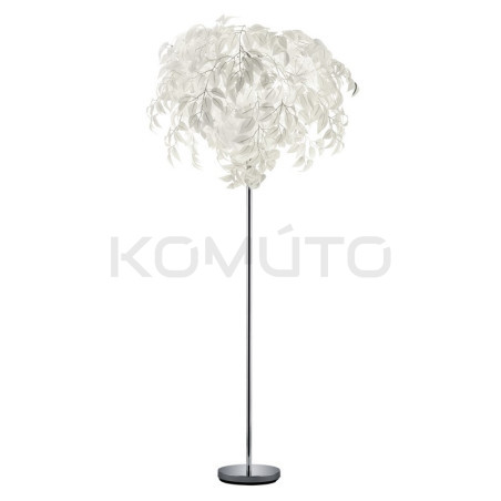 Lampa podłogowa Sapling białe drzewkoz białych liści