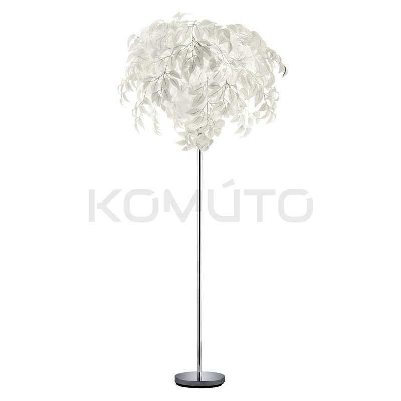 Lampa podłogowa Sapling białe drzewkoz białych liści