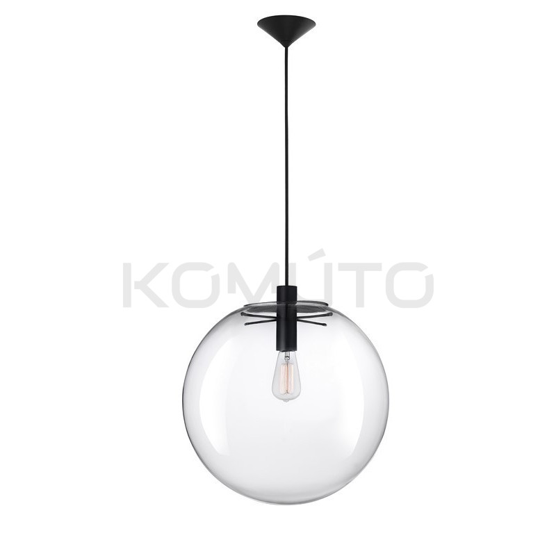 Lampa Wisząca Sandra bezbarwne szkło 30 Kula  Lampa Wisząca Sandra bezbarwne szkło 30 Kula