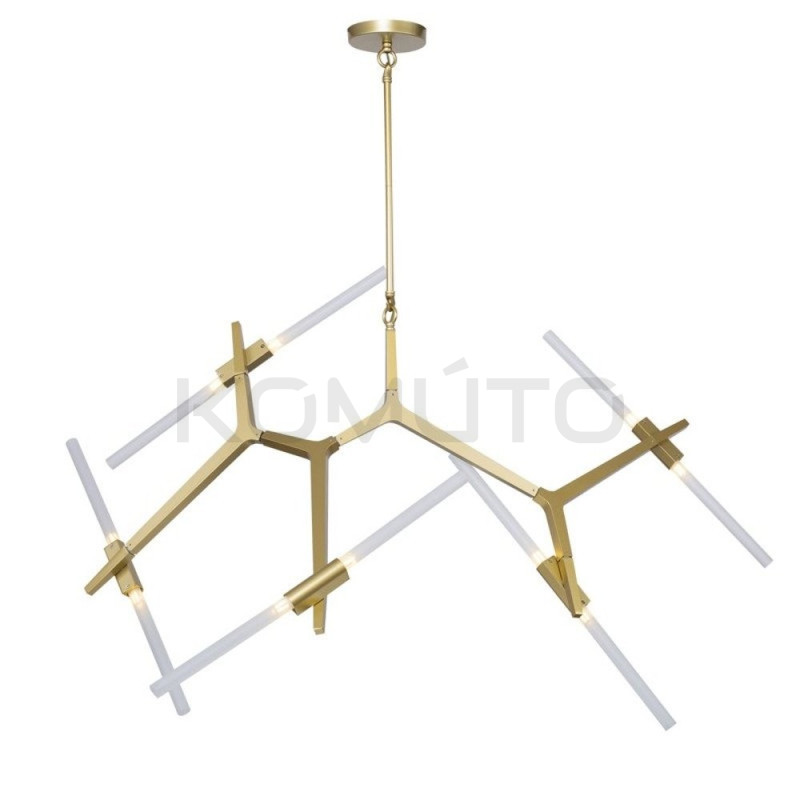 Lampa Wisząca glamour Sticks Candelabr 10 złota geometryczna