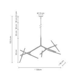 Lampa Wisząca glamour Sticks Candelabr 10 złota geometryczna Lampa Wisząca glamour Sticks Candelabr 10 złota geometryczna
