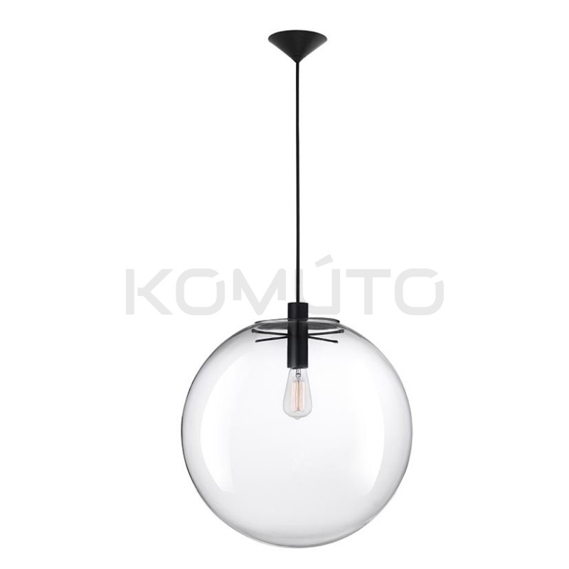 Lampa Wisząca Sandra bezbarwne szkło 50 kula