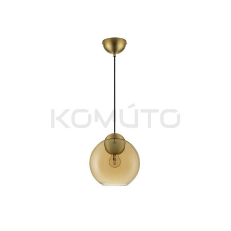 Szklana lampa wisząca Kula bursztynowa 24 nowoczesna