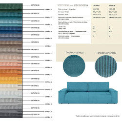 Sofa z funkcją spania i z pojemnikiem na pościel Pillow 4 os. Sofa z funkcją spania i z pojemnikiem na pościel Pillow 4 os.