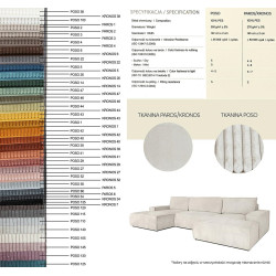 Sofa z funkcją spania i z pojemnikiem na pościel Pillow 4 os. Sofa z funkcją spania i z pojemnikiem na pościel Pillow 4 os.