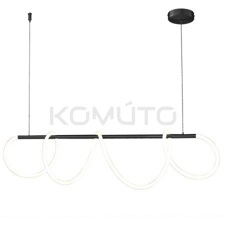 LAMPA WISZĄCA FANTASIA LED czarna 120 pozioma nowoczesna