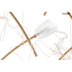 Lampa wisząca TULIPPE 14 DISC glamour złota motyw roślinny Lampa wisząca TULIPPE 14 DISC glamour złota motyw roślinny