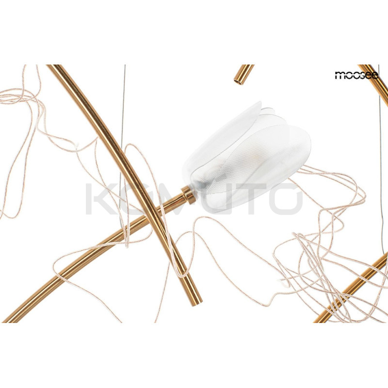 Lampa wisząca TULIPPE 14 DISC glamour złota motyw roślinny Lampa wisząca TULIPPE 14 DISC glamour złota motyw roślinny