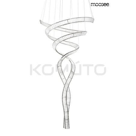 Lampa wisząca glamour WAVE CORDON podwójna 2B chrom
