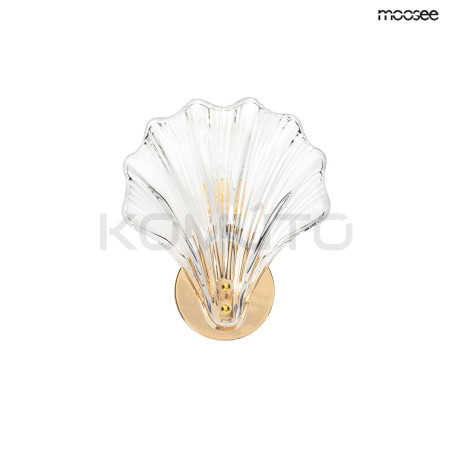 Kinkiet glamour CONCHA Muszla złota