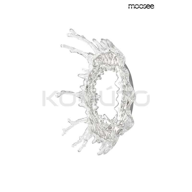 Kinkiet SPLASH M srebrny plafon jak lustro