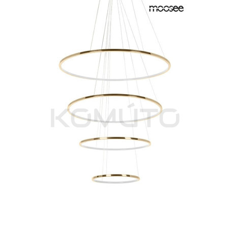 Lampa wisząca glamour RING SLIM M 4 złote okręgi