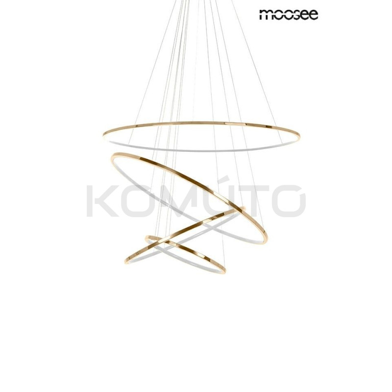 Lampa wisząca glamour RING SLIM M 4 złote okręgi Lampa wisząca glamour RING SLIM M 4 złote okręgi