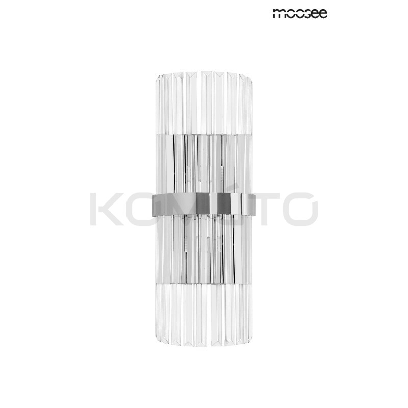 Kinkiet glamour MILAGRO chrom srebrny kryształowy