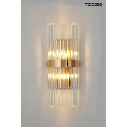 Kinkiet glamour MILAGRO złoty kryształowy