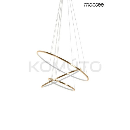 Lampa wisząca glamour RING SLIM S złota do salonu