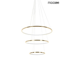 Lampa wisząca glamour RING SLIM S złota do salonu