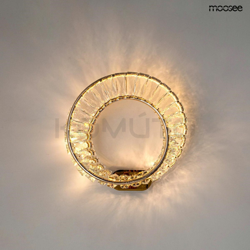 Kinkiet glamour WAVE kryształowy złoty lampa ścienna Kinkiet glamour WAVE kryształowy złoty lampa ścienna