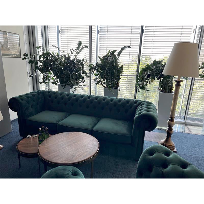 Fotel Chesterfield Classic XL plusz, welur, tkanina, materiał