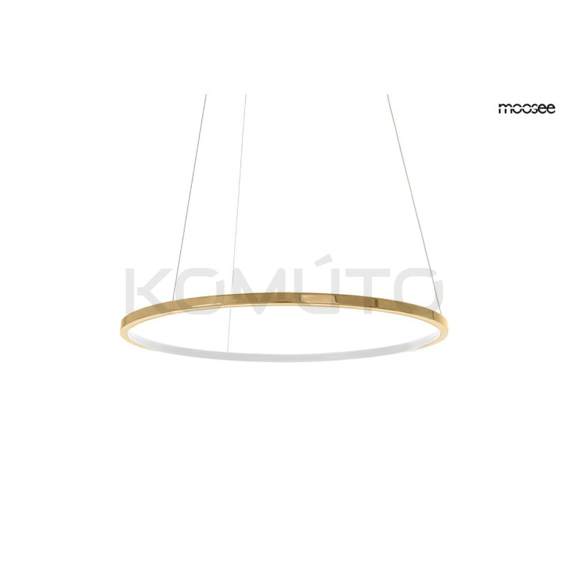 Lampa wisząca glamour RING SLIM 40 złota okrąg obręcz