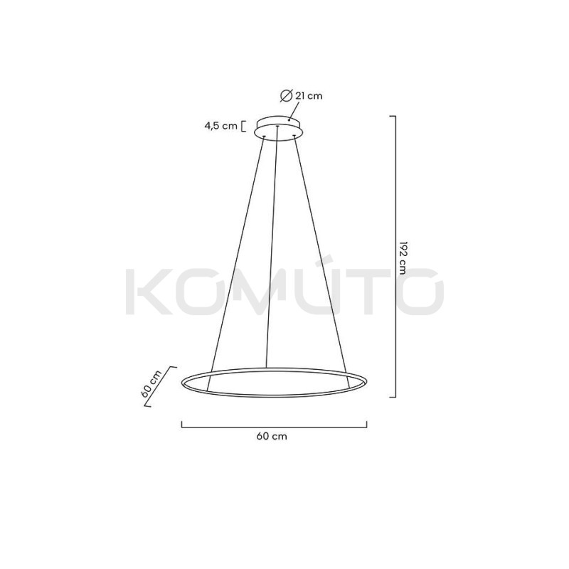 Lampa wisząca glamour RING SLIM 60 złota do salonu Lampa wisząca glamour RING SLIM 60 złota do salonu