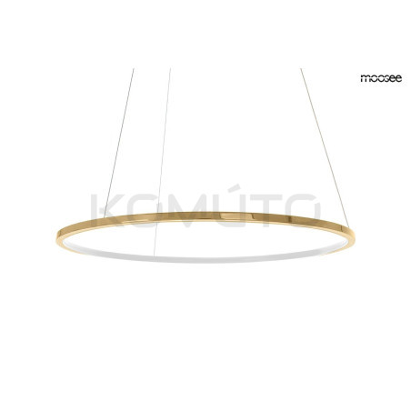 Lampa wisząca glamour RING SLIM 80 złota duży okrąg led
