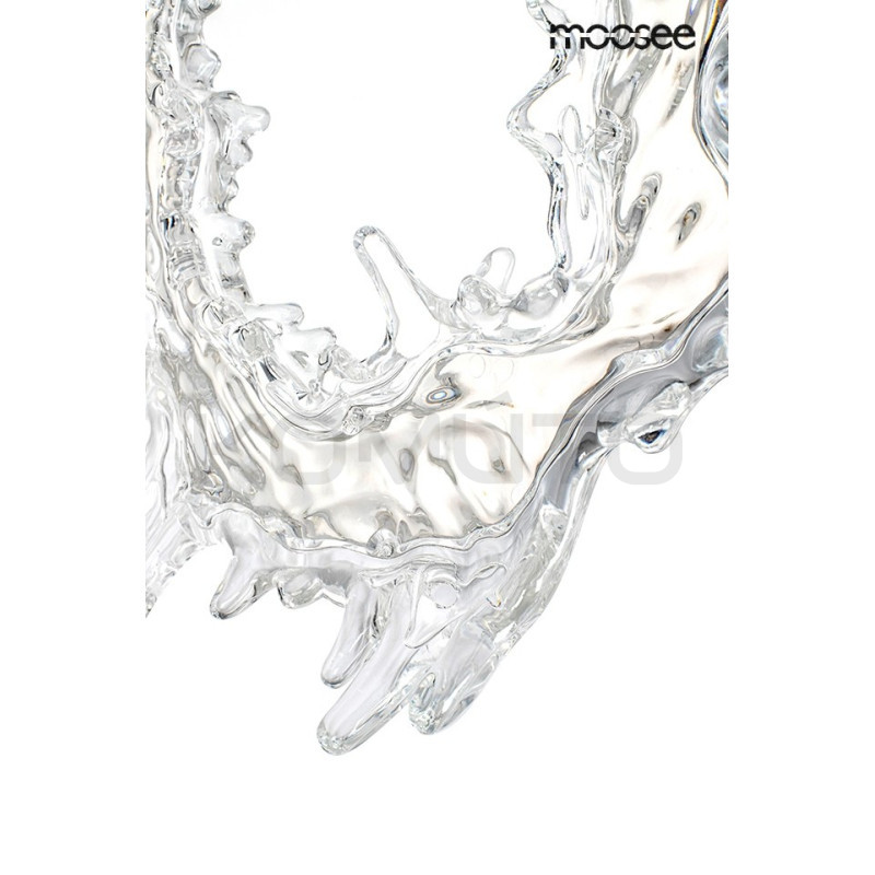 Kinkiet SPLASH M srebrny plafon jak lustro