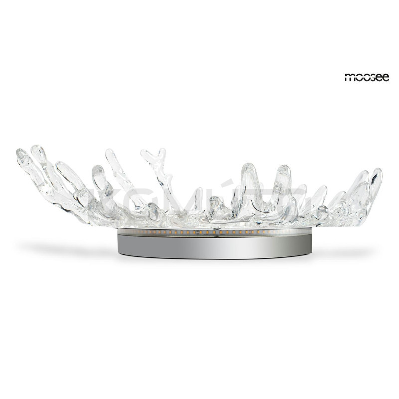 Kinkiet SPLASH M srebrny plafon jak lustro