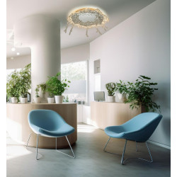 Kinkiet SPLASH M srebrny plafon jak lustro