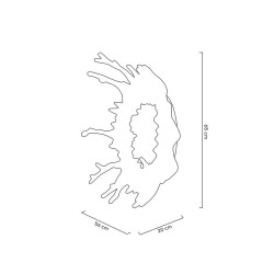 Kinkiet SPLASH M srebrny plafon jak lustro