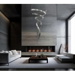 Lampa wisząca glamour WAVE CORDON podwójna 2B chrom Lampa wisząca glamour WAVE CORDON podwójna 2B chrom