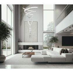 Lampa wisząca glamour WAVE CORDON podwójna 2B chrom Lampa wisząca glamour WAVE CORDON podwójna 2B chrom