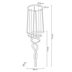 Lampa wisząca glamour WAVE CORDON podwójna 2B chrom Lampa wisząca glamour WAVE CORDON podwójna 2B chrom