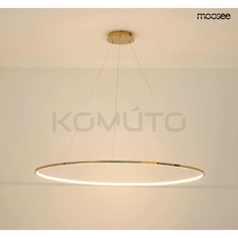 Lampa wisząca glamour RING SLIM 100 złota do salonu led Lampa wisząca glamour RING SLIM 100 złota do salonu led