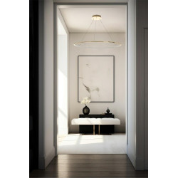 Lampa wisząca glamour RING SLIM 100 złota do salonu led Lampa wisząca glamour RING SLIM 100 złota do salonu led