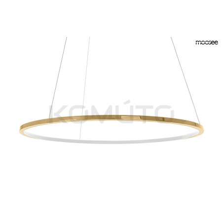 Lampa wisząca glamour RING SLIM 150 złota duży okrąg led