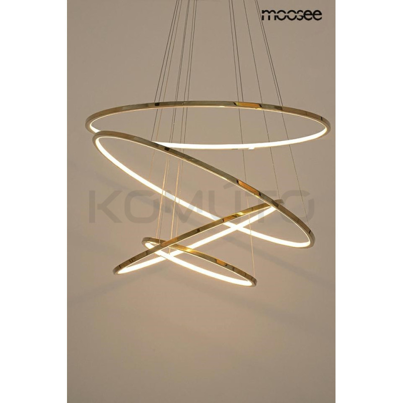 Lampa wisząca glamour RING SLIM M 4 złote okręgi Lampa wisząca glamour RING SLIM M 4 złote okręgi