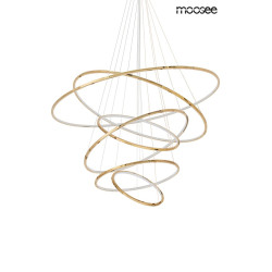 Lampa wisząca glamour RING SLIM XL 6 złotych okręgów wysoka Lampa wisząca glamour RING SLIM XL 6 złotych okręgów wysoka