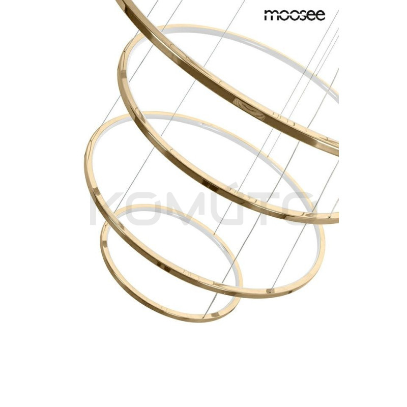 Lampa wisząca glamour RING SLIM XL 6 złotych okręgów wysoka Lampa wisząca glamour RING SLIM XL 6 złotych okręgów wysoka