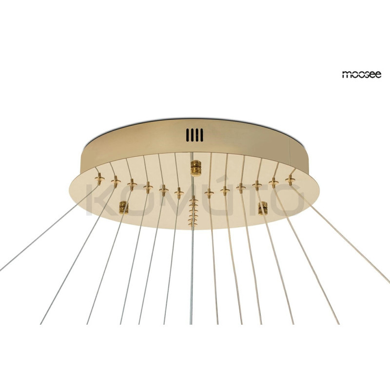 Lampa wisząca glamour RING SLIM XL 6 złotych okręgów wysoka Lampa wisząca glamour RING SLIM XL 6 złotych okręgów wysoka