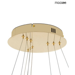 Lampa wisząca glamour RING SLIM S złota do salonu