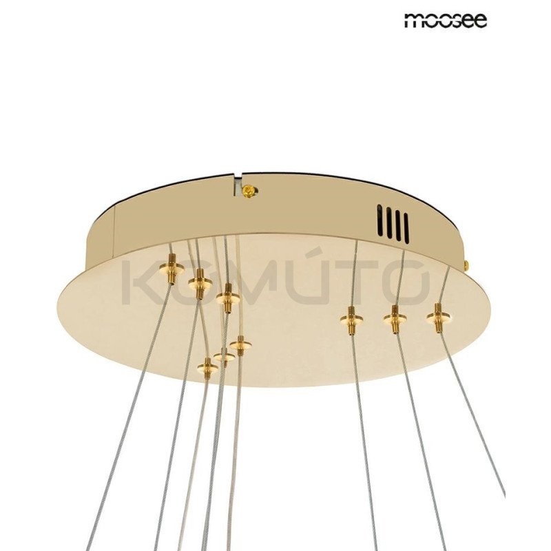 Lampa wisząca glamour RING SLIM S złota do salonu