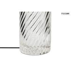 Szklana lampa stołowa ICAR złota bezbarwne szkło