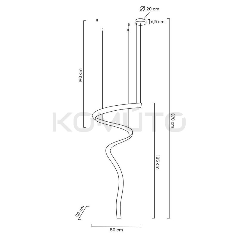 Lampa wisząca glamour WAVE CORDON 1A chrom Lampa wisząca glamour WAVE CORDON 1A chrom