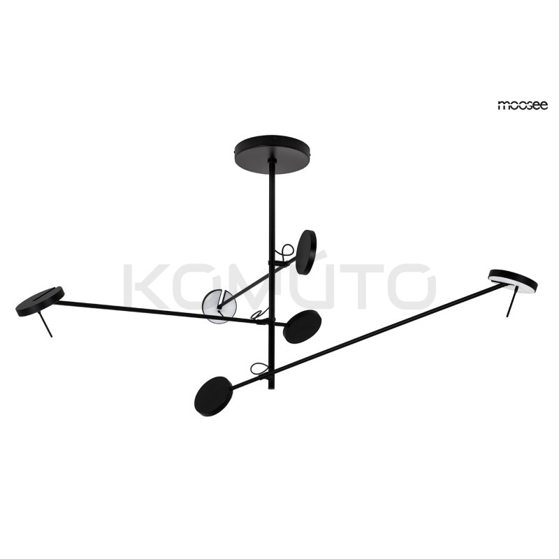 Lampa wisząca geometryczna BOBBIE 3 czarna nowoczesna