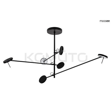 Lampa wisząca geometryczna BOBBIE 3 czarna nowoczesna